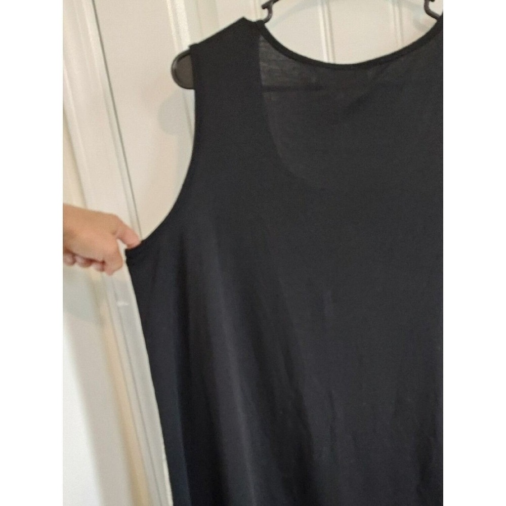 Kim Rogers Curvy Lace Overlay Tank Top 1X Black White New Boho Shell women - Picture 4 of 12